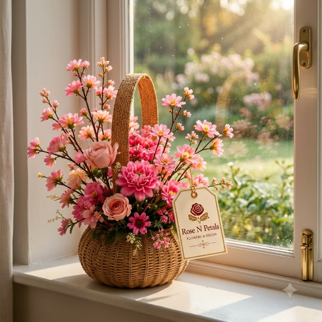 Blush Bloom Basket Hover Image