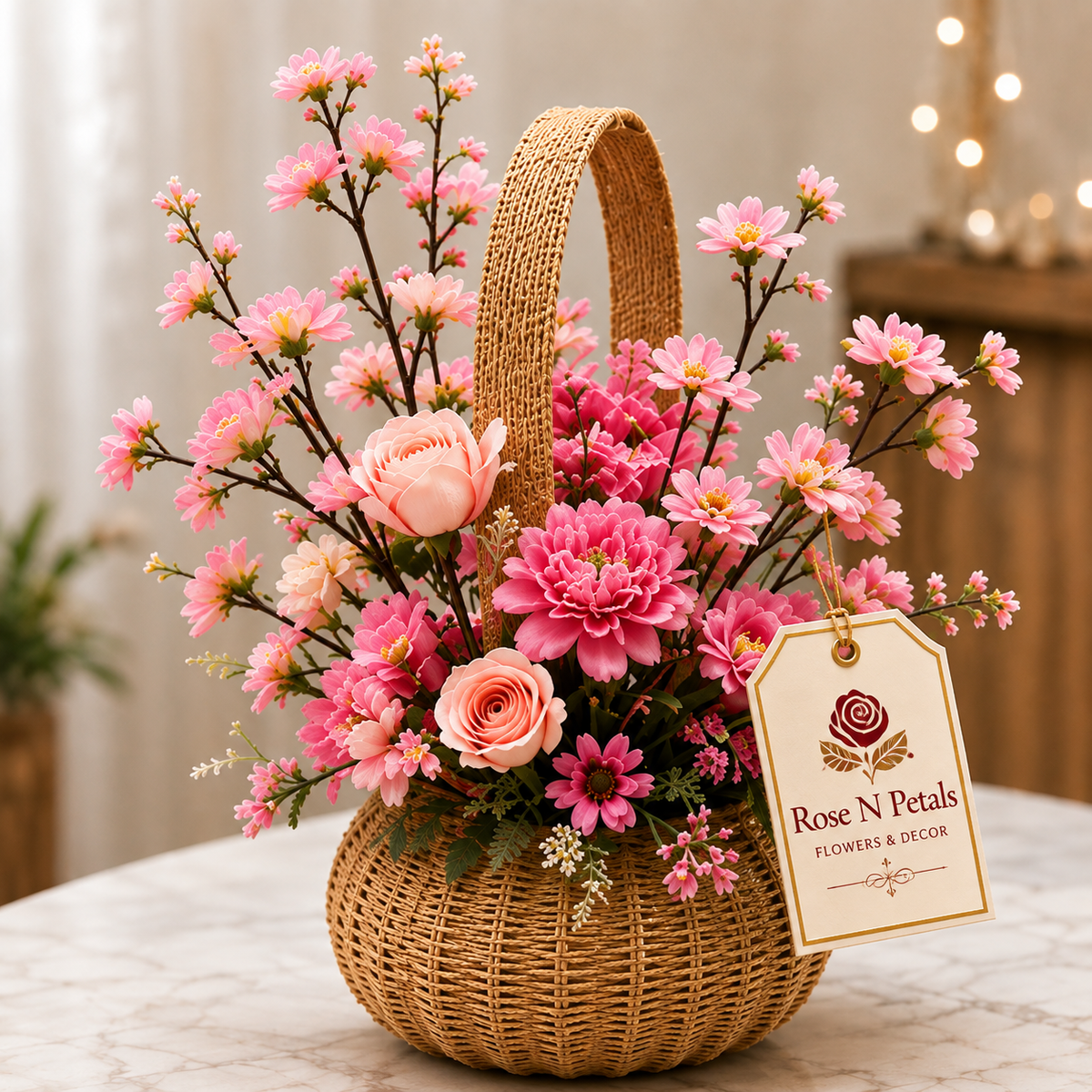 Blush Bloom Basket