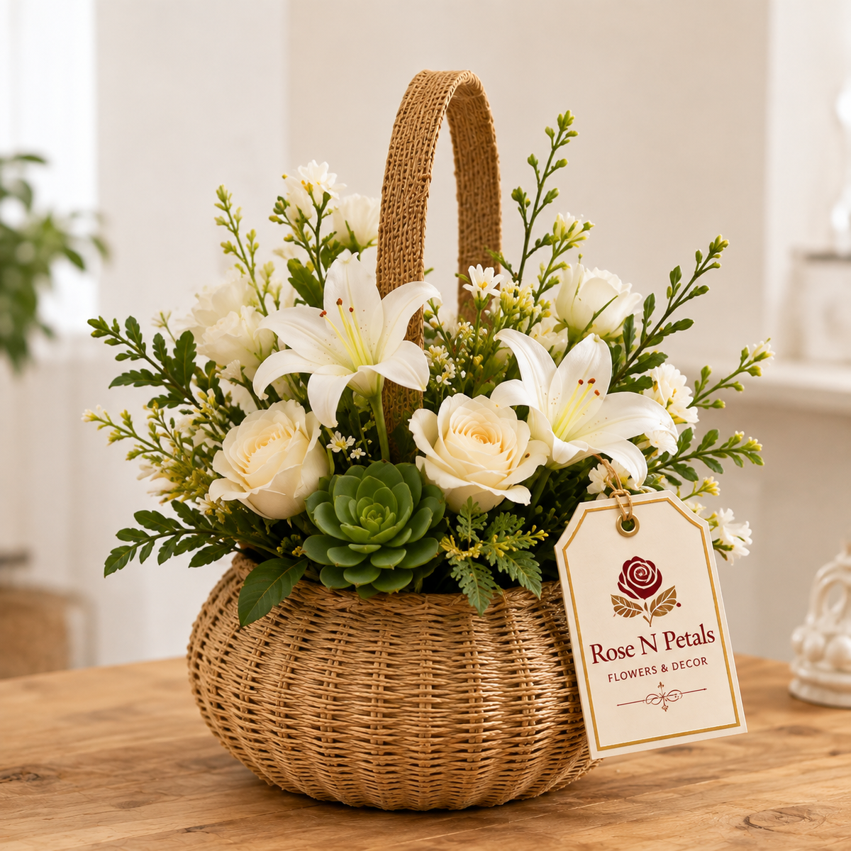 White Elegance Basket