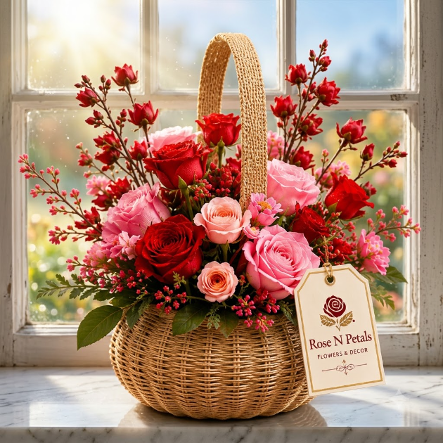 Red Romance Basket Main Image